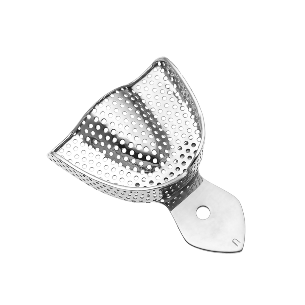Paslanmaz Çelik Delikli Üst Çene Ölçü Kaşığı (Üst Çene - Süper Ekstra Büyük Boy / XX-Large - U0)